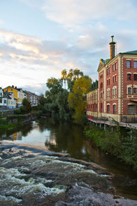 View of canal along buildings