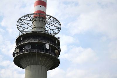 Low angle view of lighthouse against sky