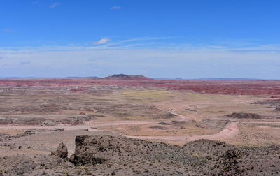 Canyon views in the painted desert landscape in arizona.