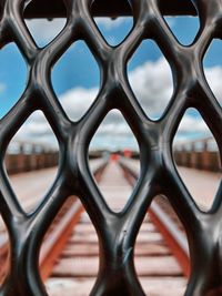 Detail shot of metal fence
