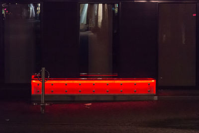 Close-up of illuminated red light