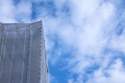 Low angle view of modern building against sky