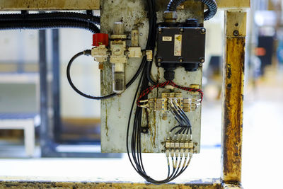 Close-up of machine part