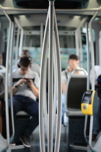 People sitting in train