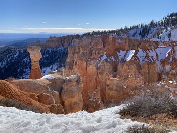 Panoramic view of rocky mountains against sky