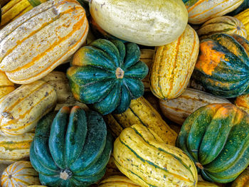 Full frame shot of pumpkins at market