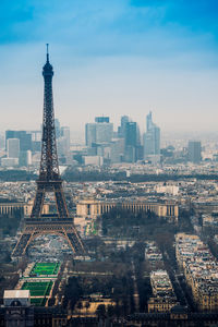 Aerial view of buildings in city