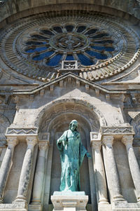 Low angle view of statue in temple