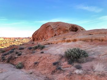 Rock formations in a desert