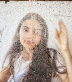 Close-up portrait of a young woman