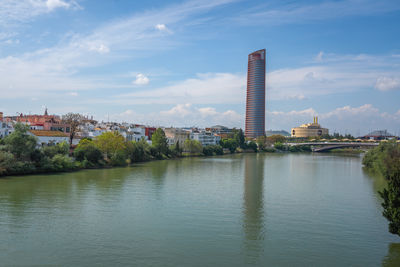 Scenic view of river against sky