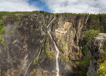 Scenic view of waterfall