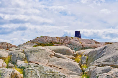 A signal tower along the southern coast of norway 