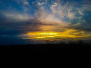 Sunset over landscape