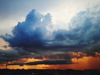 Low angle view of dramatic sky