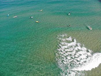 High angle view of sea