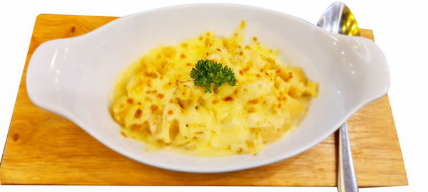 Close-up of noodles in bowl