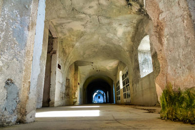 Interior, of the italian military fort of the first world war campolongo, on the asiago plateau
