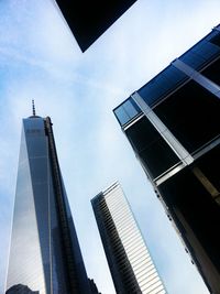 Low angle view of modern building against sky