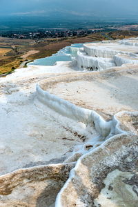 Pamukkale travertine pool in turkey