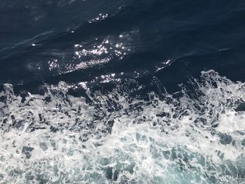 Water splashing in sea