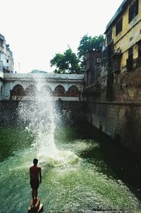 Woman in water