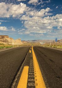 Railroad track against sky