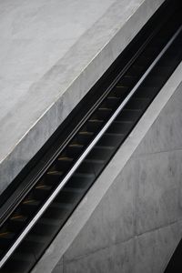 High angle view of escalator