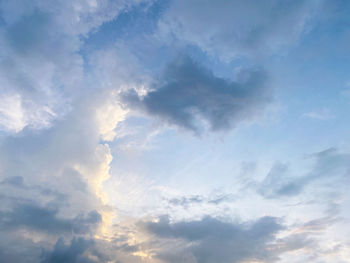 Low angle view of clouds in sky