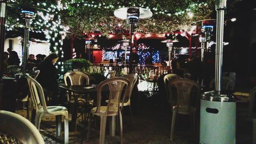 Chairs in restaurant