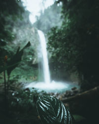 Close-up of waterfall