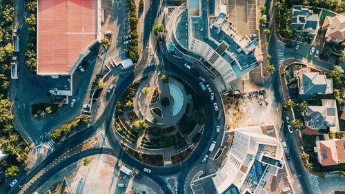 High angle view of cityscape