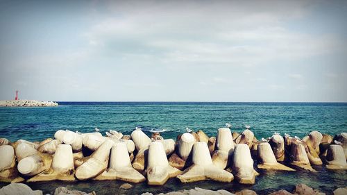 Scenic view of sea against sky