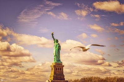 Low angle view of statue