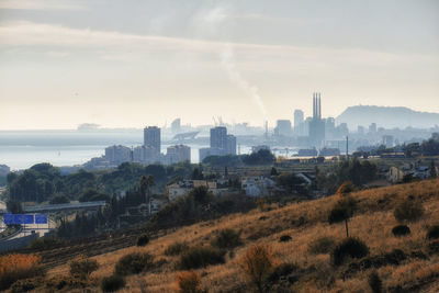 Barcelona skyline on a winter's day