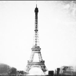 Low angle view of eiffel tower