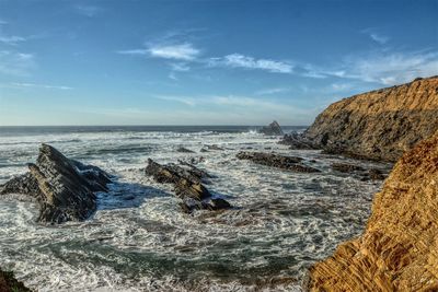 Scenic view of sea against sky