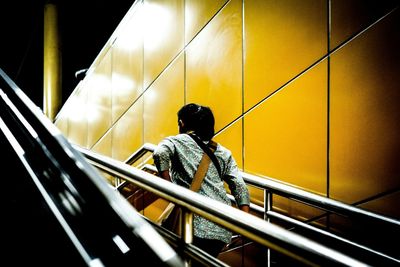 View of escalator