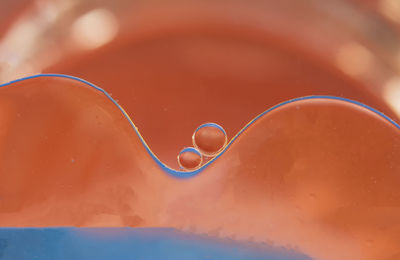 High angle view of bubbles in water