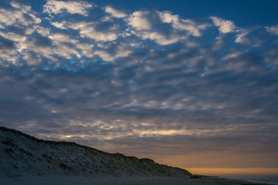 Scenic view of sea against sky at sunset