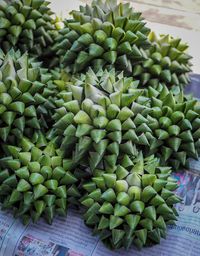 High angle view of vegetables for sale in market