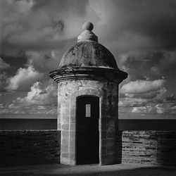 View of sea against cloudy sky