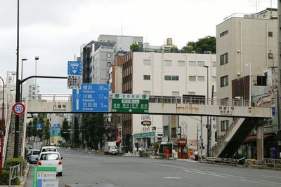 Road in city against sky