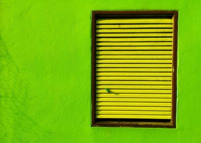 Full frame shot of green shutter