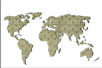 Aerial view of factory against white background