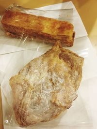 Close-up of bread in plate