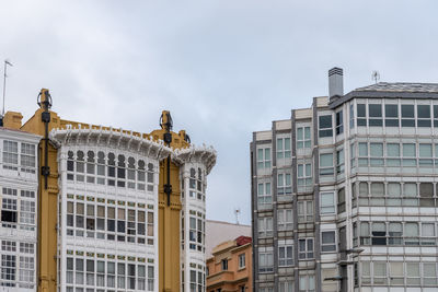 Low angle view of buildings against sky