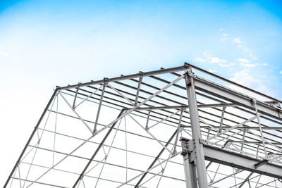 Low angle view of ferris wheel against sky