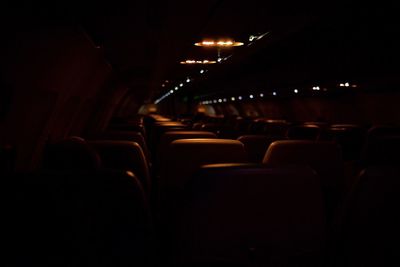 View of illuminated lights at night