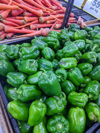 Vegetables for sale at market stall